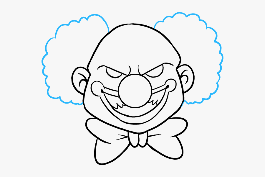 Clip Art How To Draw A - Clown Drawing Easy Scary, Transparent Clipart