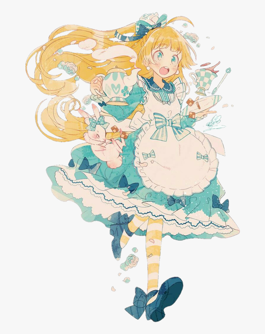 #maid #maids #kawaii #loli #anime #girl #animegirl - Alice In Wonderland Render, Transparent Clipart