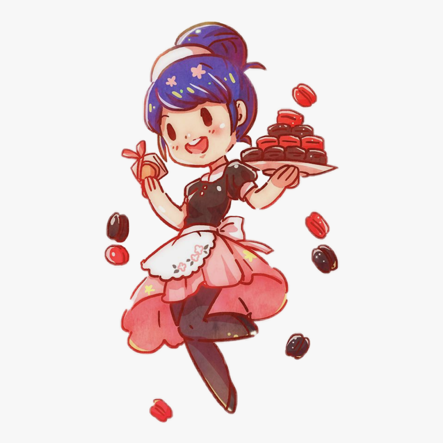 Maid Miraculous Ladybug Macaron Marinette Freetoedit - Miraculous Ladybug Marinette Maid, Transparent Clipart
