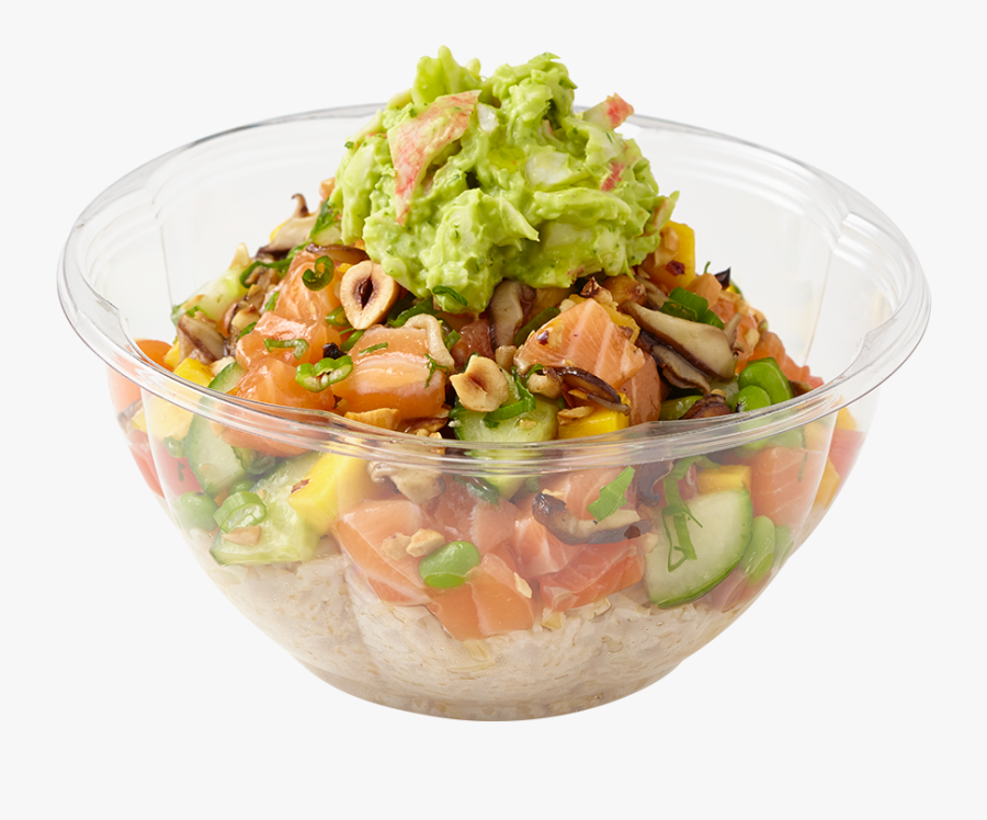 Home Oceana Poke Salmon - Poke Bowl White Background, Transparent Clipart