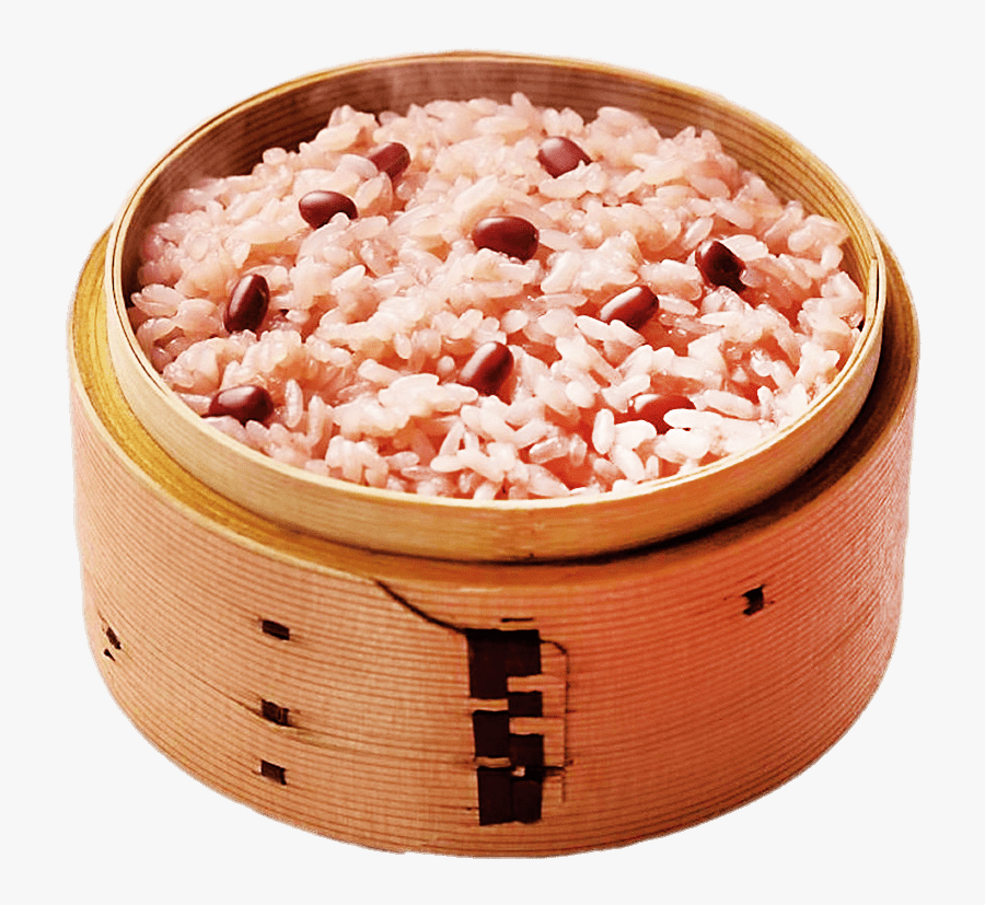 Rice And Bean Mix In Steaming Basket - Red Bean Rice, Transparent Clipart