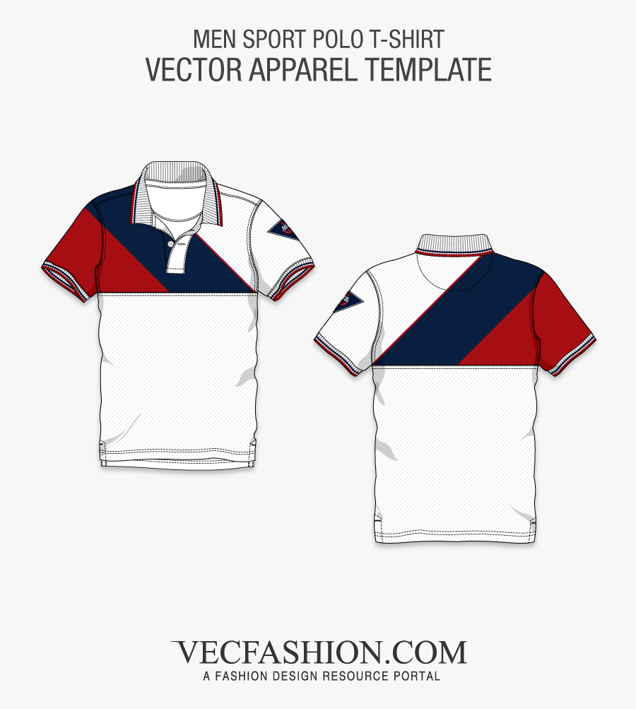 Clip Art White Sport Apparel Template - White Polo Shirt Template, Transparent Clipart
