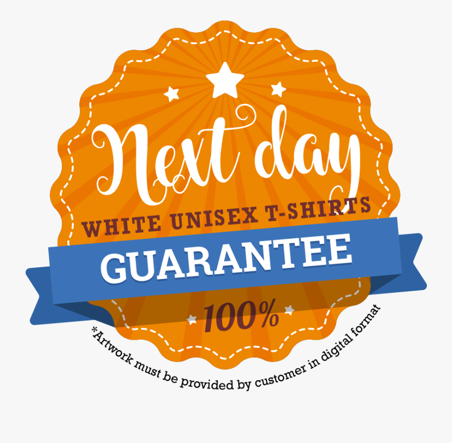 Next Day Guarantee On White T-shirts, Transparent Clipart