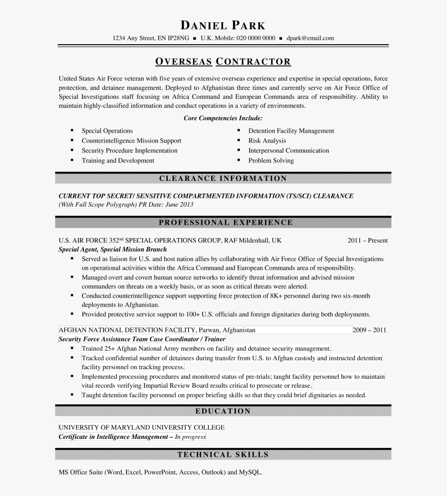 Resume Contract Position, Transparent Clipart