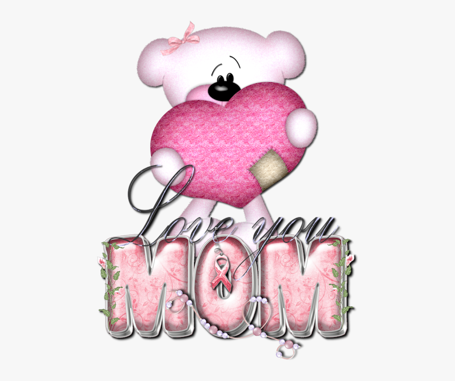 Transparent I Love You Mom Clipart - Love You Mom In Glitter, Transparent Clipart