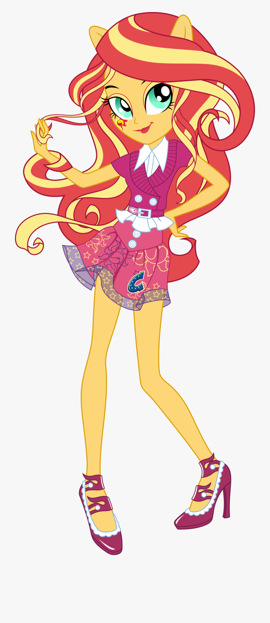 School Spirit Sunset Shimmer Vector By Icantunloveyou - Equestria Girls Friendship Games Sunset Shimmer School, Transparent Clipart