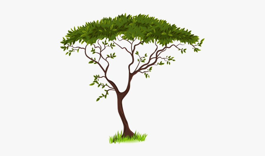 Savanna Silhouette Clip Art - Transparent Background Tree Clip Art, Transparent Clipart