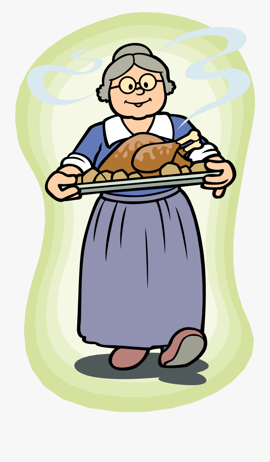 Grandma Clipart Blessed - Grandmother Cooking Animation Gif, Transparent Clipart