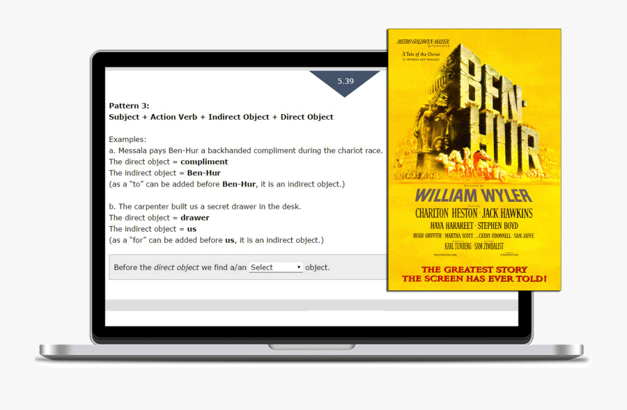 Clip Art Grammar Trivia - Ben Hur 1959, Transparent Clipart