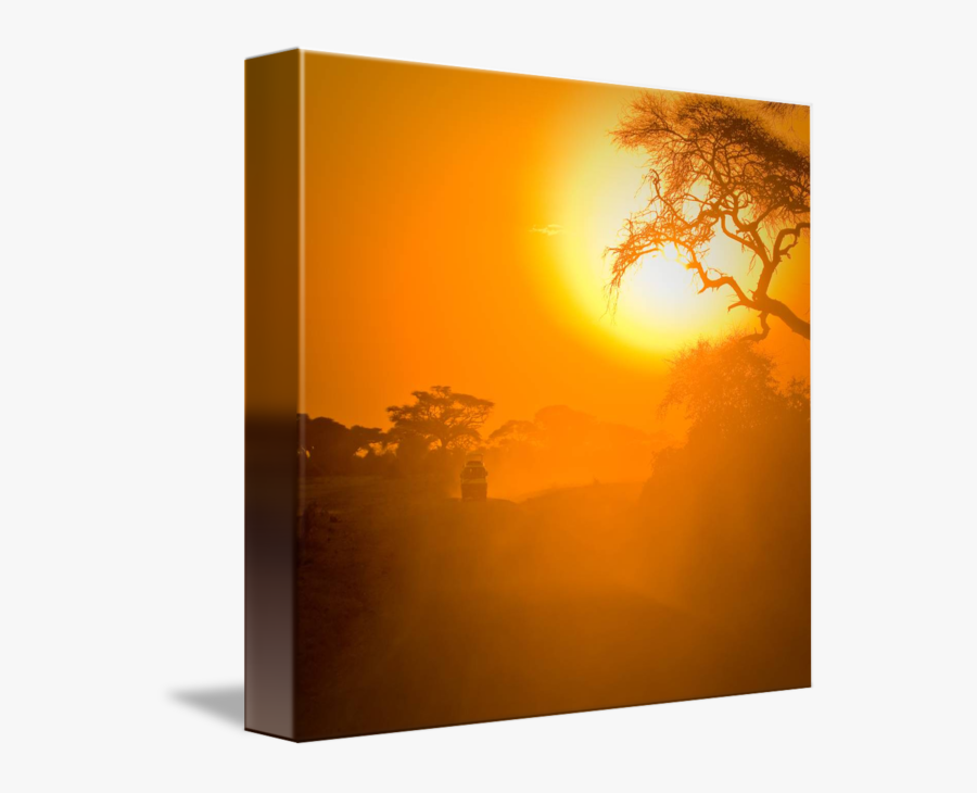 Clip Art Jeep Driving Through Savannah - Sunlight, Transparent Clipart