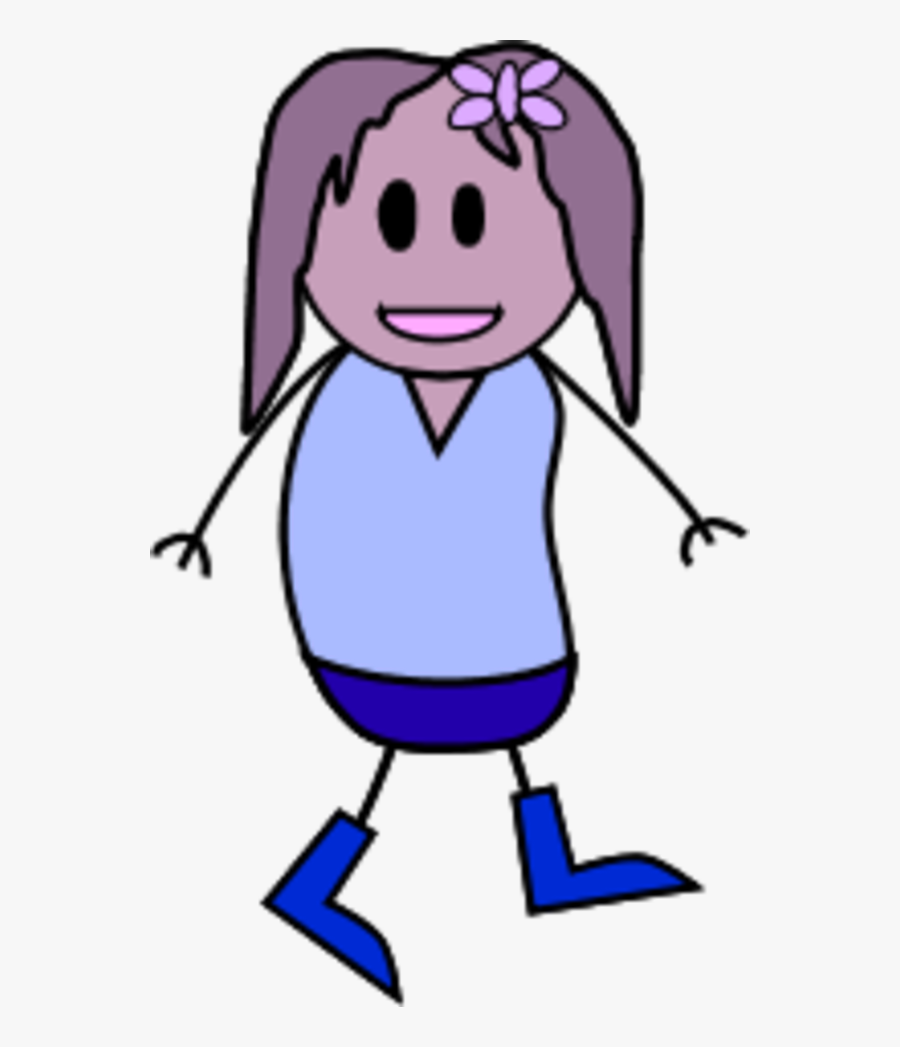 Girl Stick Figure - Stick Drawing Girl Png, Transparent Clipart