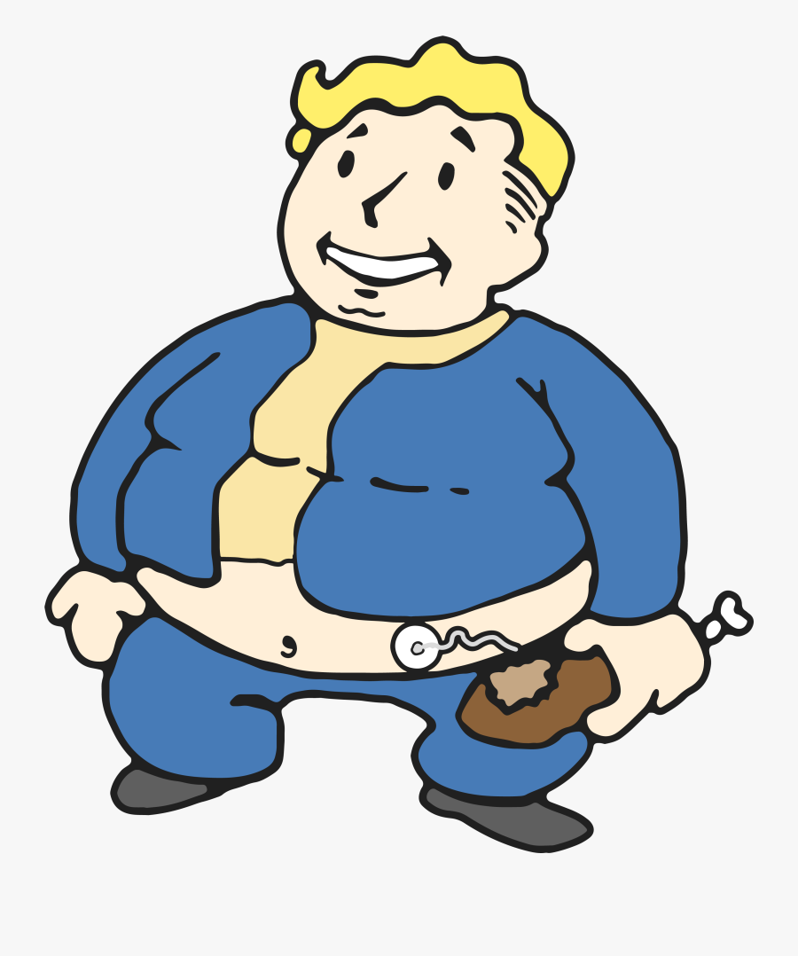 Fallout 4 Vault Boy - Fat Boy Fallout Cartoon, Transparent Clipart