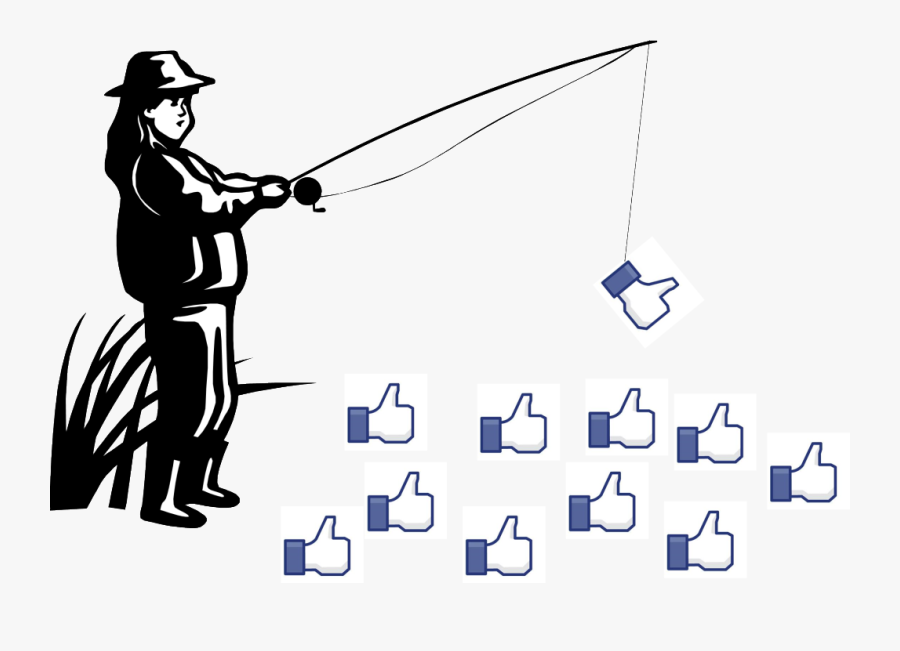 Transparent Fat Guy Clipart - Fishing For Instagram Likes, Transparent Clipart