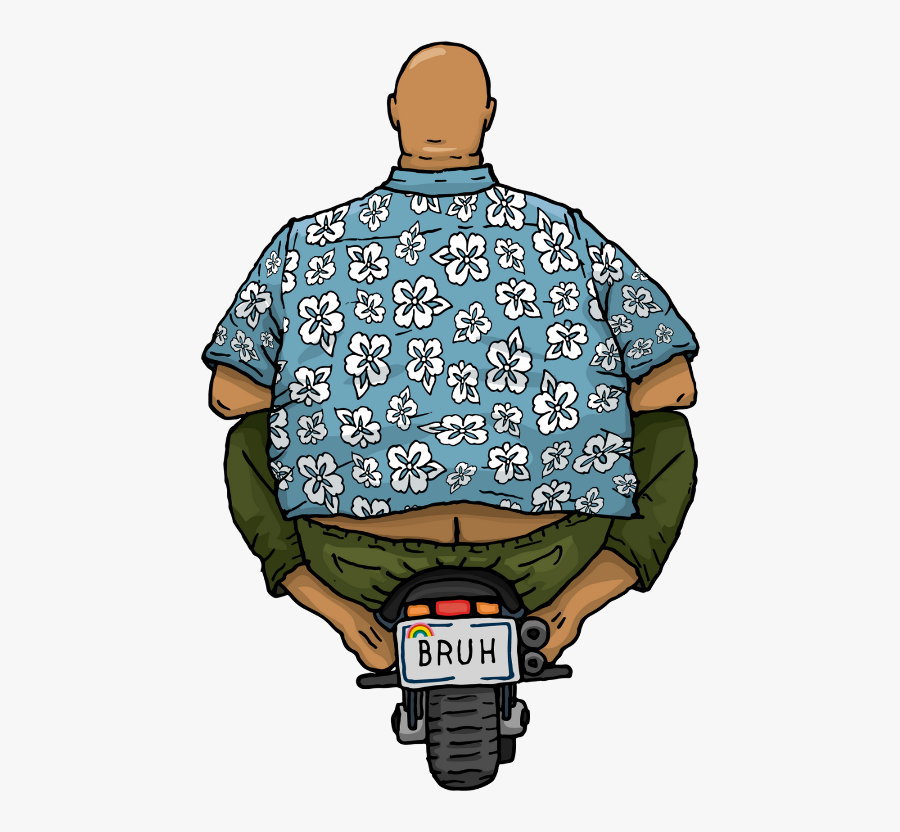 #crackkills #bruh #moped #scooter #fatguy #cartoon - Illustration, Transparent Clipart