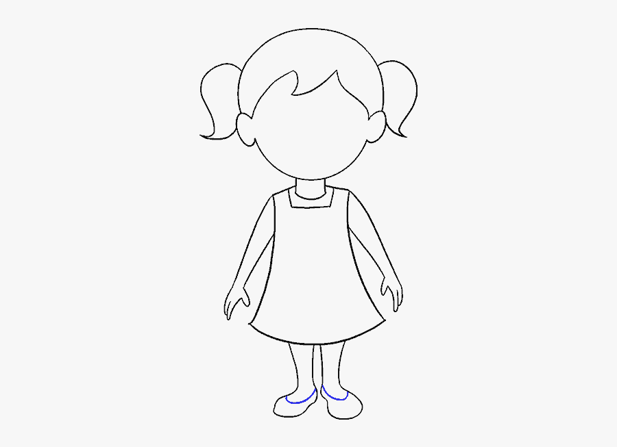 Free Cartoon Drawing, Download Free Clip Art, Free - Easy Cartoon Little Girls, Transparent Clipart