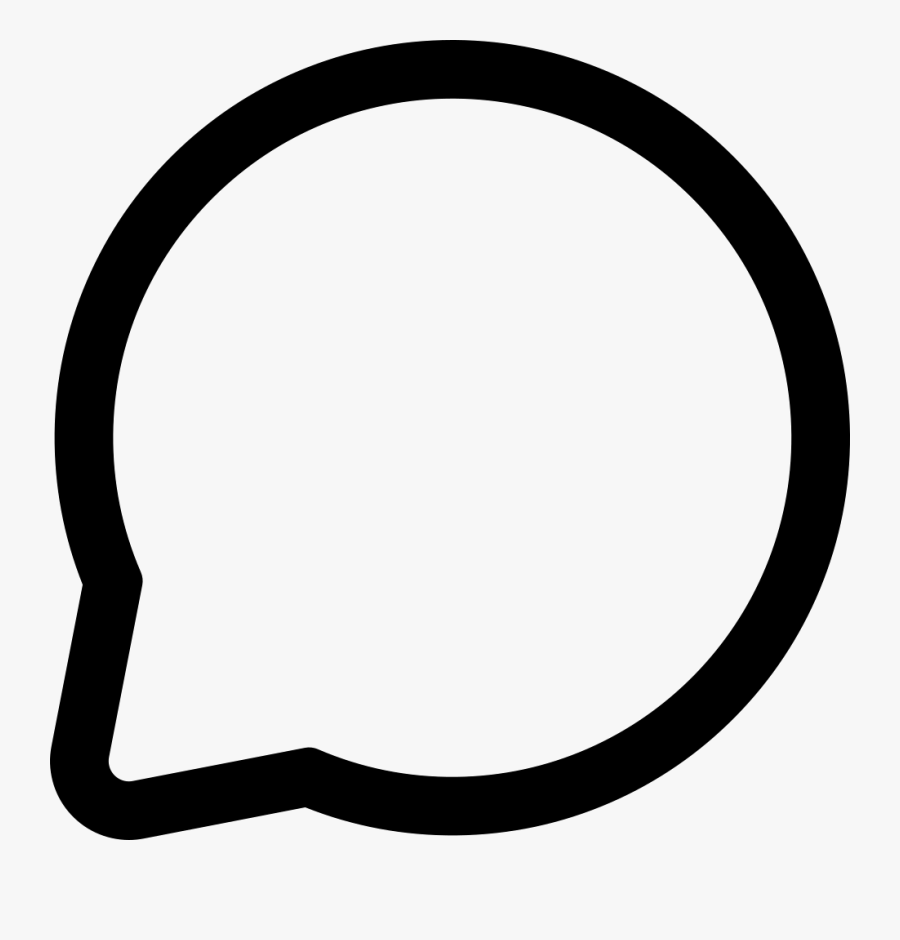 Speech Bubble Clipart Circle - Black Circle Line, Transparent Clipart