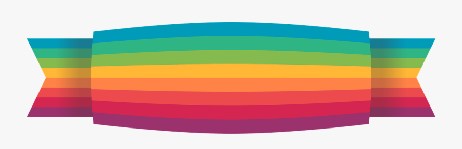Ribbon, Colorful, Rainbow, Design - Rainbow Ribbon Png, Transparent Clipart