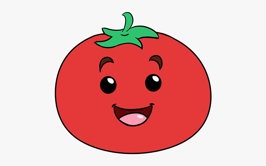 How To Draw Tomato - Easy Drawing Of Tomatoes, Transparent Clipart