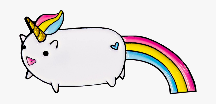 Lucky Rainbow Unicorn Pin, Transparent Clipart