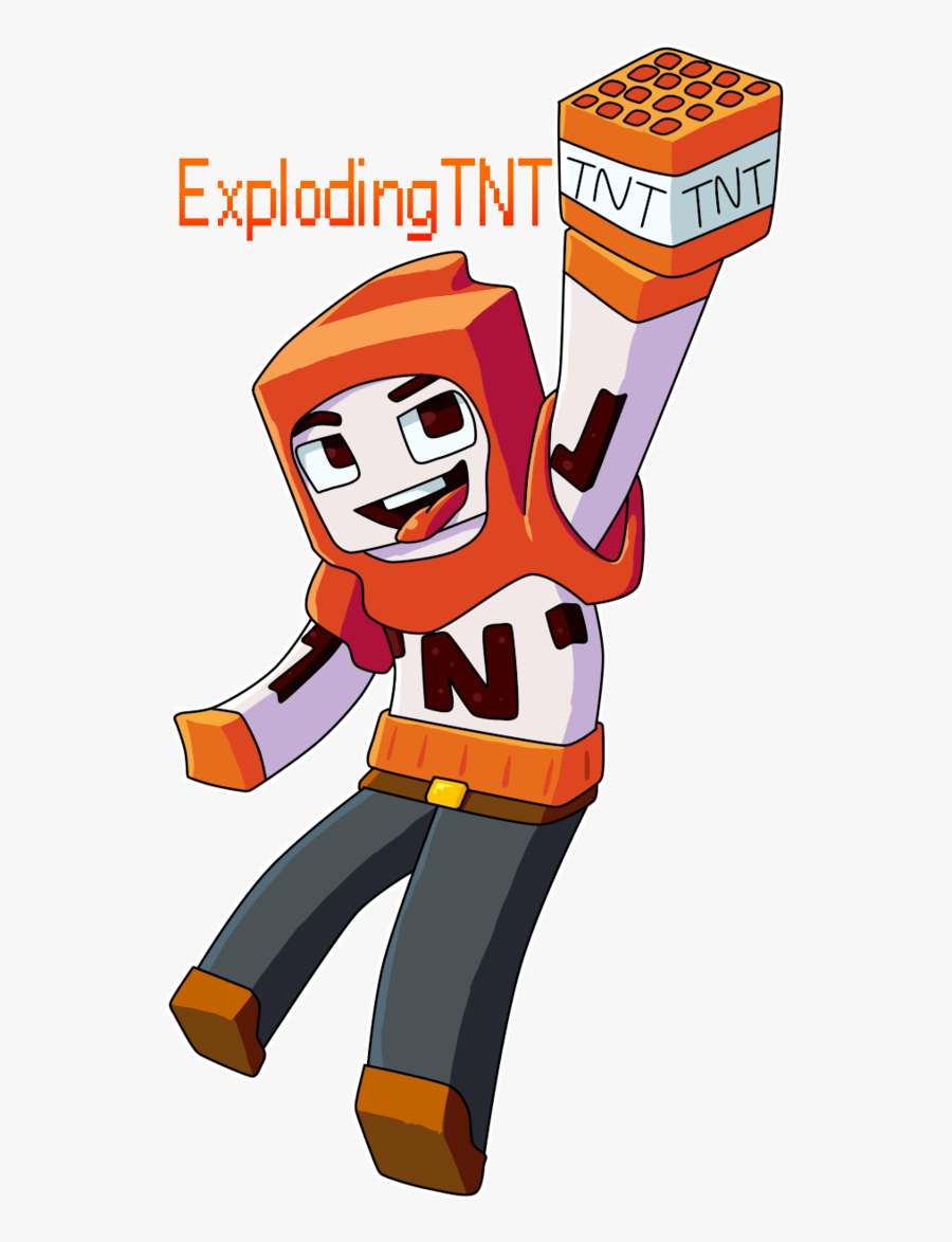 Minecraft Explosion Png -awesome Exploding Tnt Fanart - Explodingtnt X Failboat, Transparent Clipart