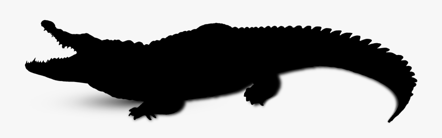 Crocodile Silhouette - Clipart Of Alligator Silhouette, Transparent Clipart