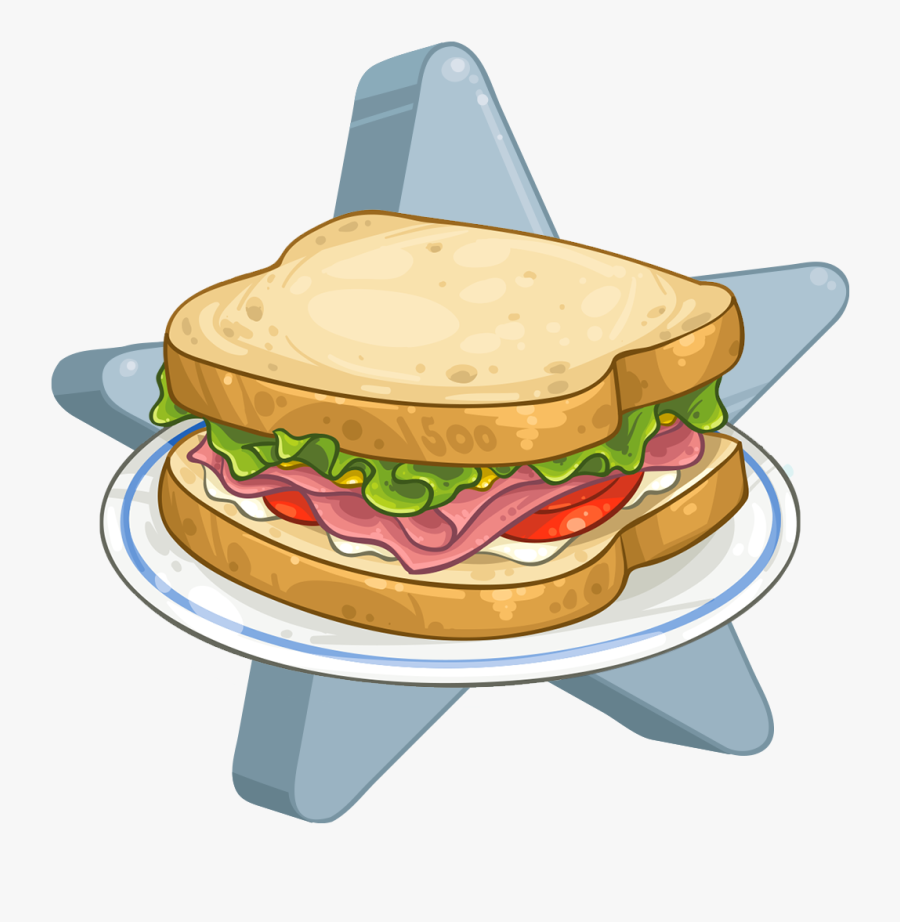 Ham Sandwich - Fast Food, Transparent Clipart
