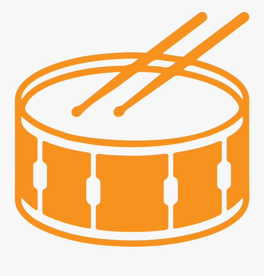 Snare Drum Line Art - Snare Drum Clipart Black And White, Transparent Clipart
