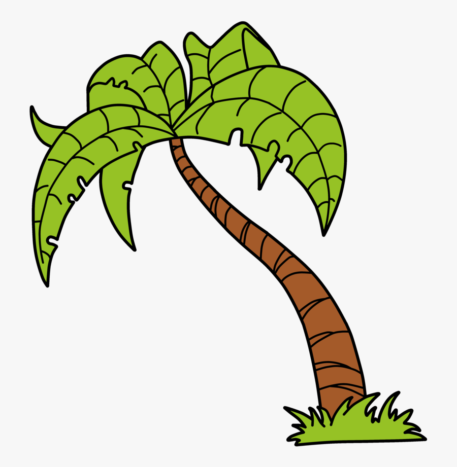 Palm Tree Vector Free - Arbol Cocotero Para Colorear, Transparent Clipart
