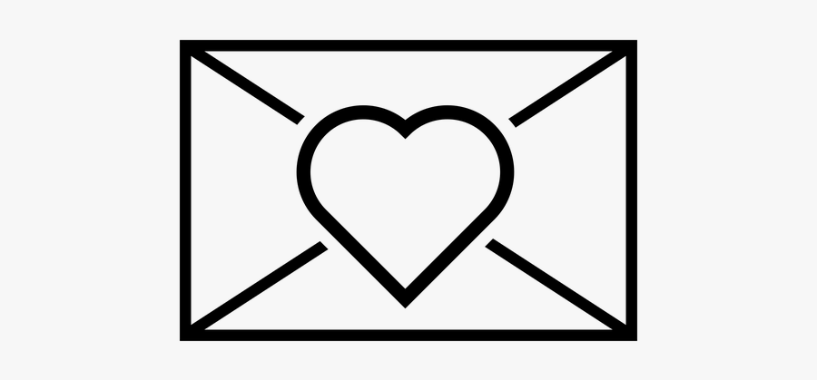 Transparent Background Heart Envelope Icon, Transparent Clipart