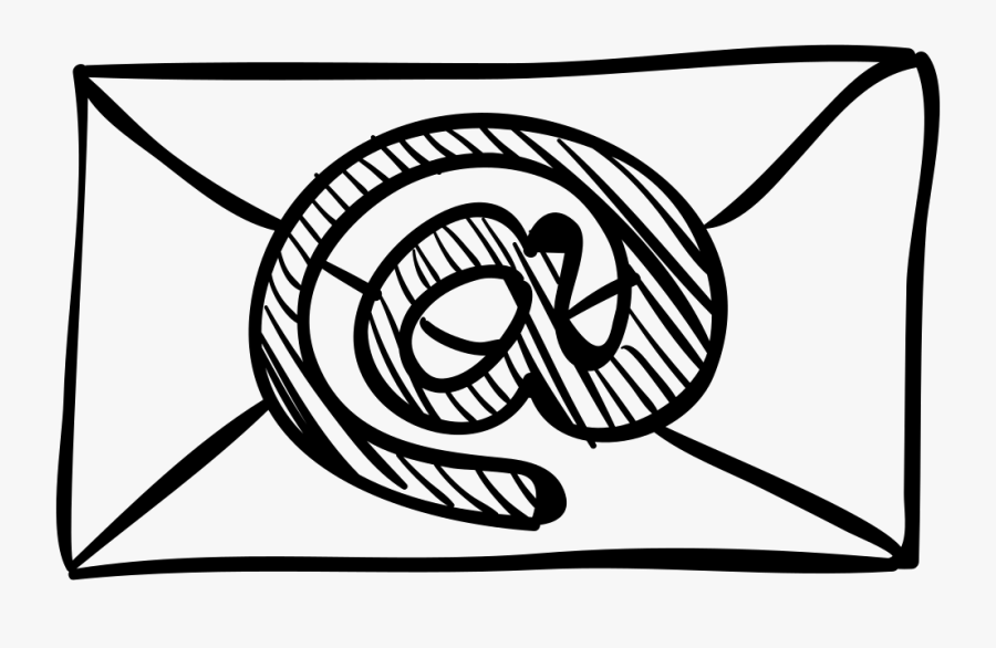Email Sketched With Arroba - Email Sketch Png, Transparent Clipart