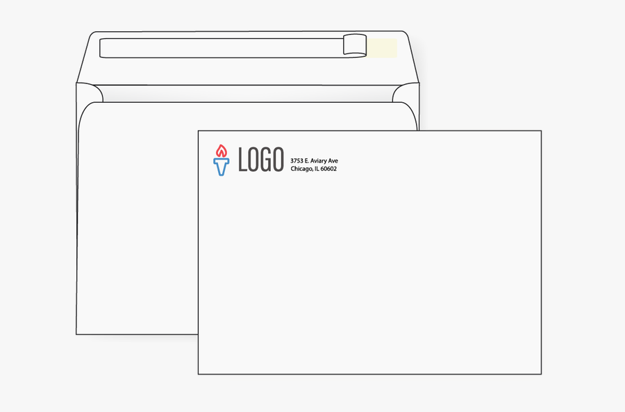 Custom Booklet Self Seal Envelopes - Paper, Transparent Clipart