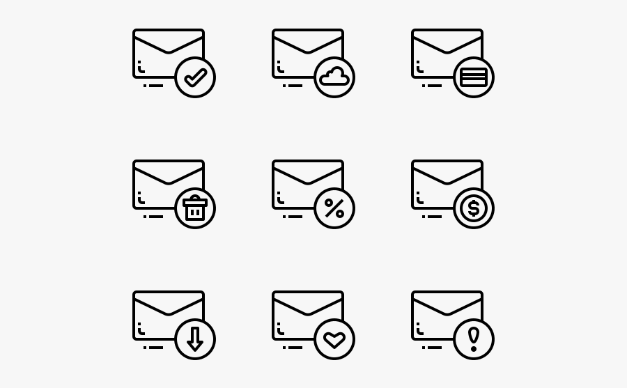 Mail - Show Icons, Transparent Clipart