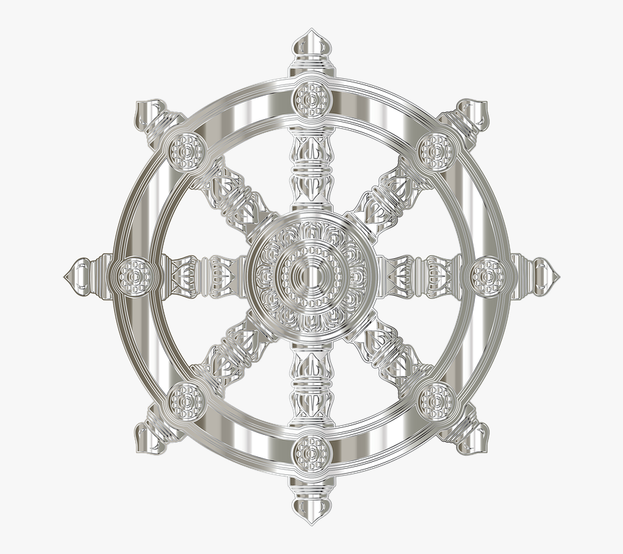 Ornate, Decorative, Dharma, Wheel, Buddhism, Buddha - Buddhist Symbol Of Religions, Transparent Clipart