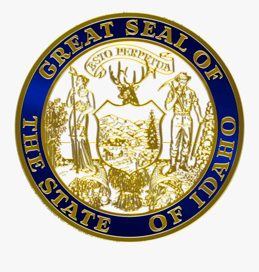 Flag And Seal Of Idaho, Transparent Clipart