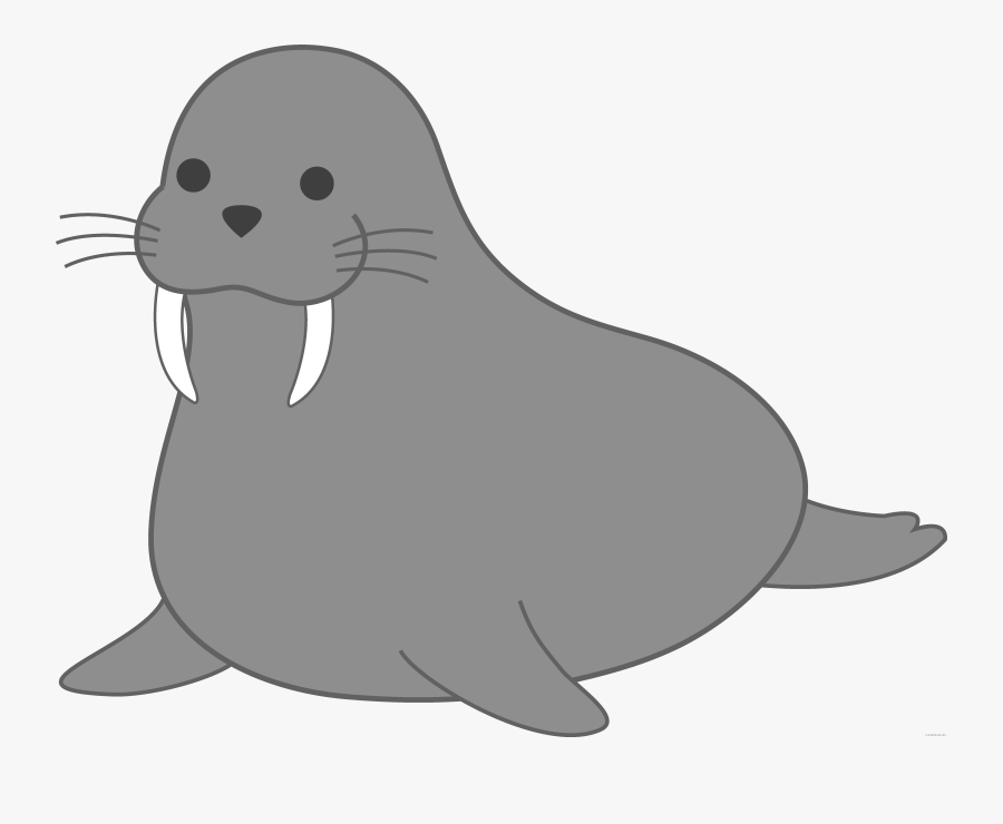 Clip Art Cute Walrus - Transparent Clipart Cartoon Seal Png, Transparent Clipart