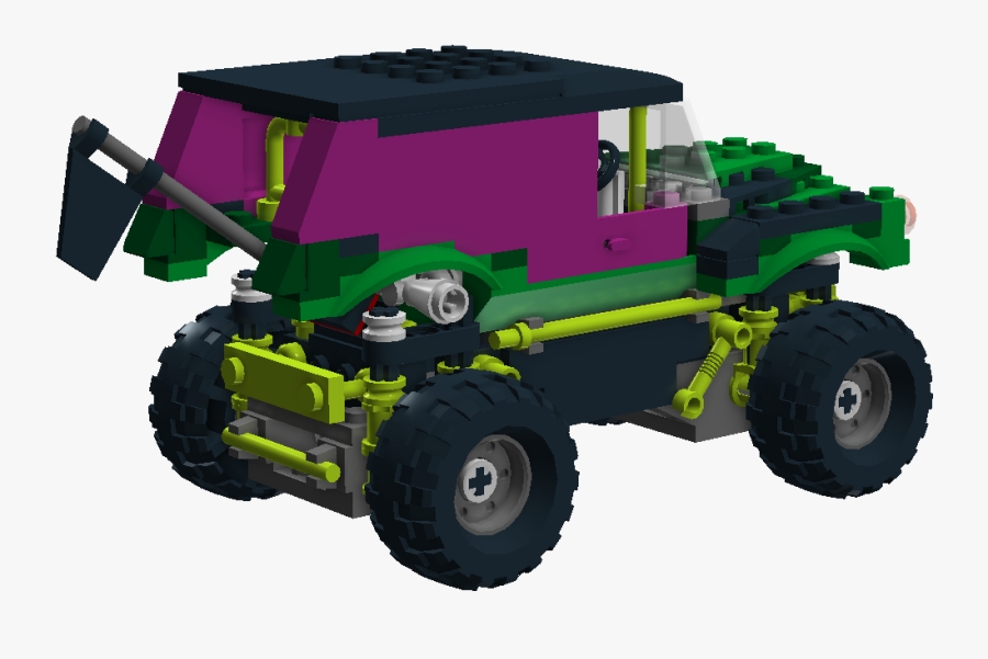 Grave Digger Monster Truck Car Toy - Lego Grave Digger Monster Truck, Transparent Clipart