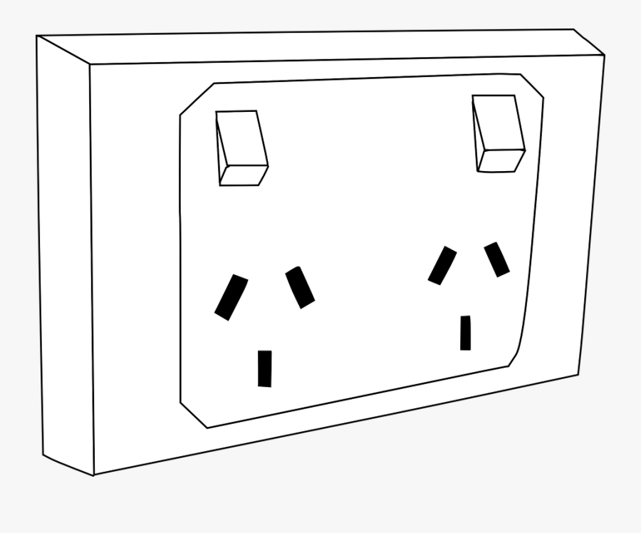 Outlet, Socket, Double, Electric, Power, Plug - Clip Art Electric Power Point, Transparent Clipart