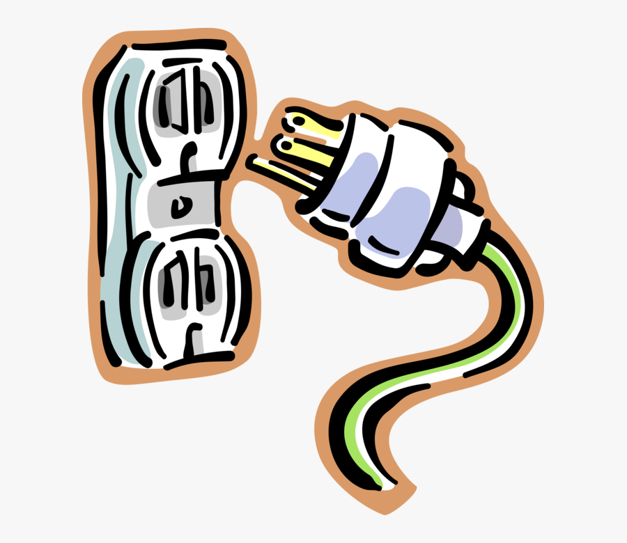 Vector Illustration Of North American 110 Volts Electrical - Illustration, Transparent Clipart