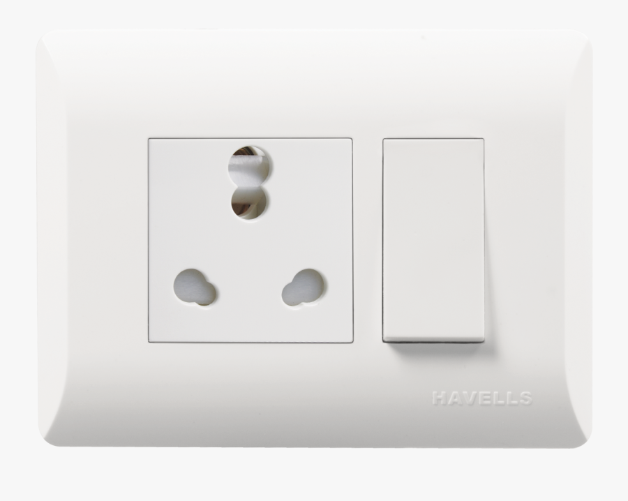 Electric Socket Transparent Background - Havells Coral Modular Switches, Transparent Clipart