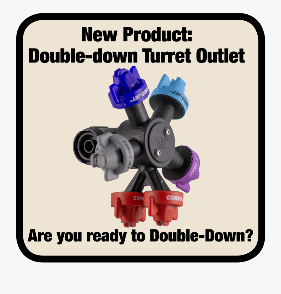 Double-down Turret Outlet For Double Tip Spraying, - Parallel, Transparent Clipart