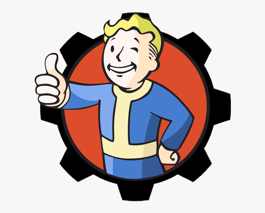 So I Added The Gear Around The Vault Boy - Fallout Vault Boy Profile, Transparent Clipart