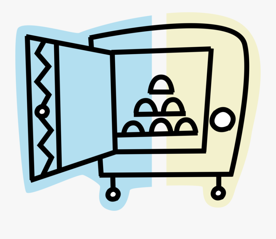 Vector Illustration Of Financial Institution Bank Vault, Transparent Clipart