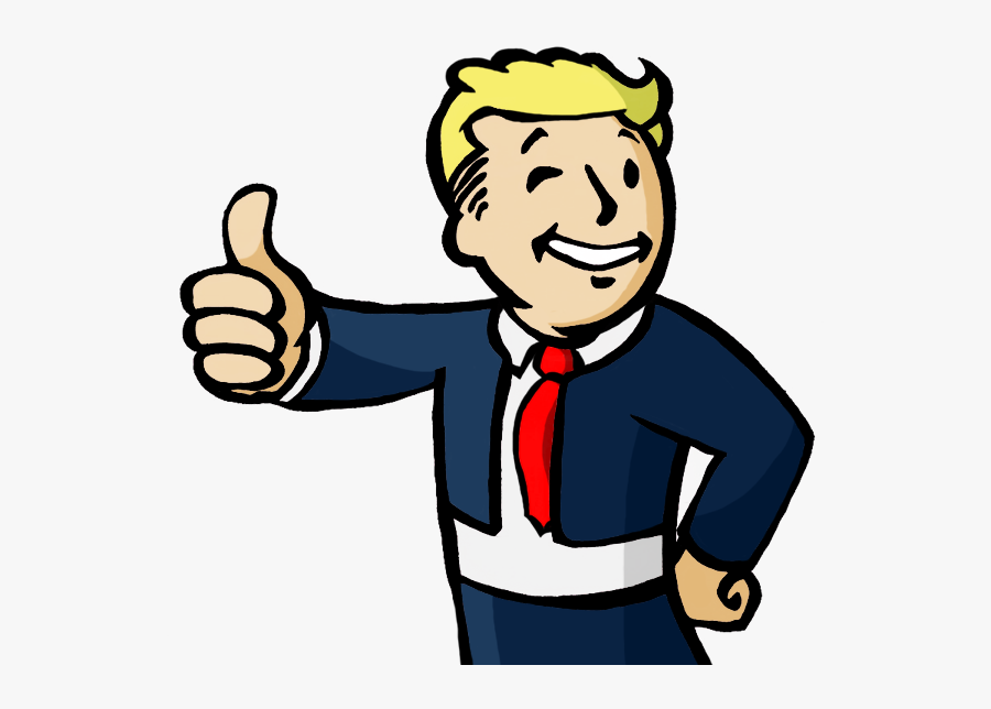Fallout Guy Trump Clipart Fallout 4 Fallout - Donald Trump Vault Boy, Transparent Clipart