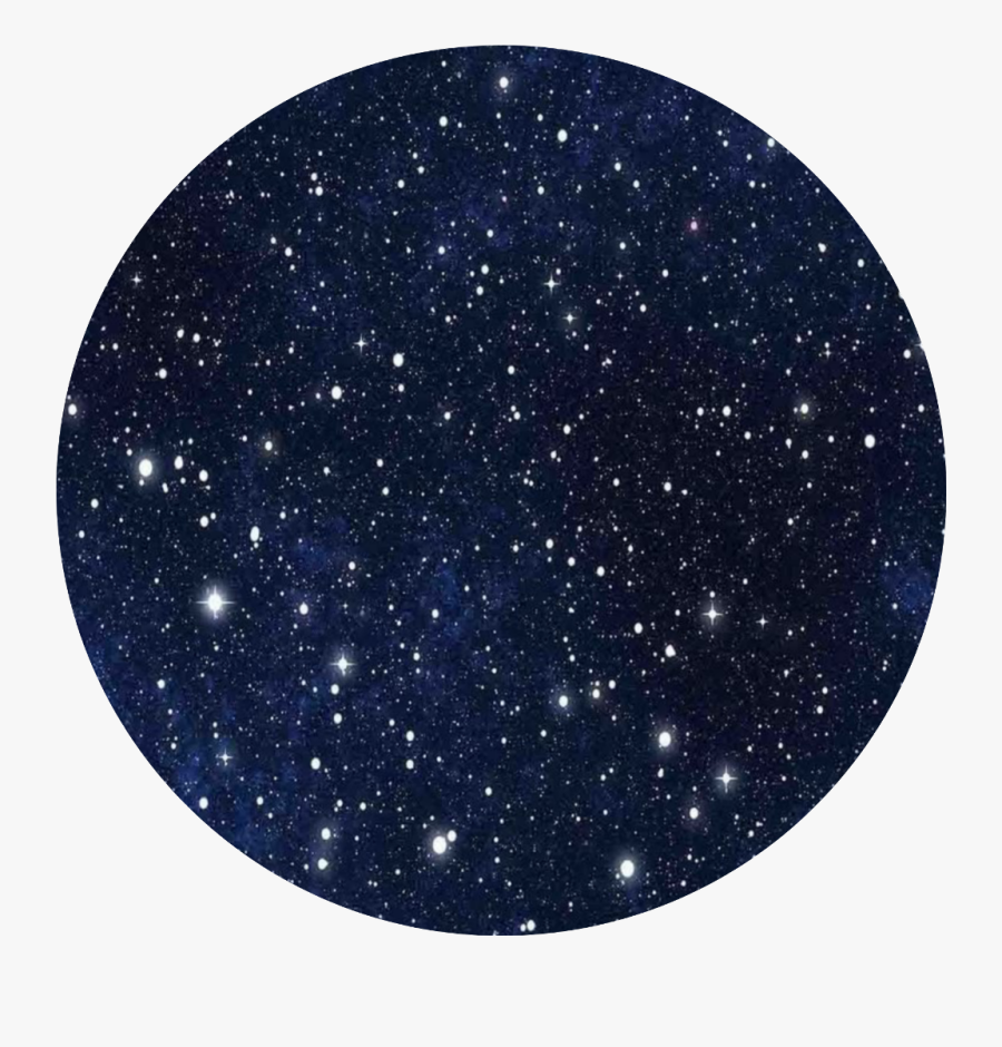 #blue Night Starry Sky Circle - Outer Space, Transparent Clipart