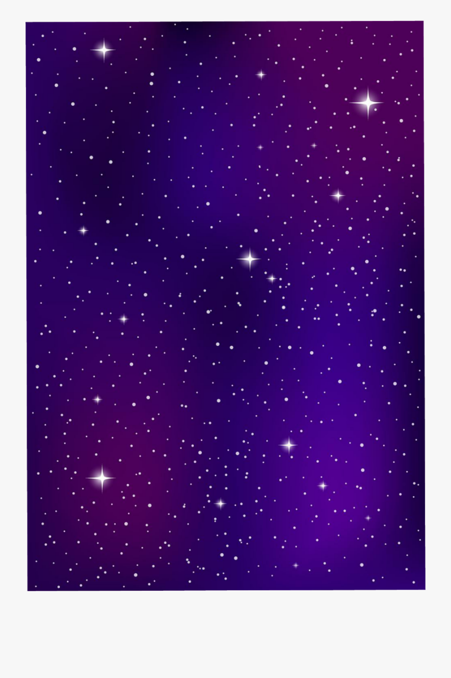 #stars #background #purple #night #sky #starry - Galaxy, Transparent Clipart