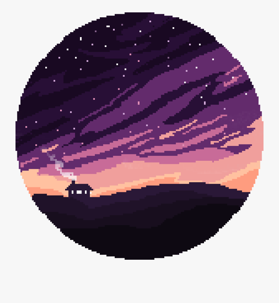 Witchcraft For Everyone Ender Sketch Late Night Sky - Cabin Pixel Art, Transparent Clipart