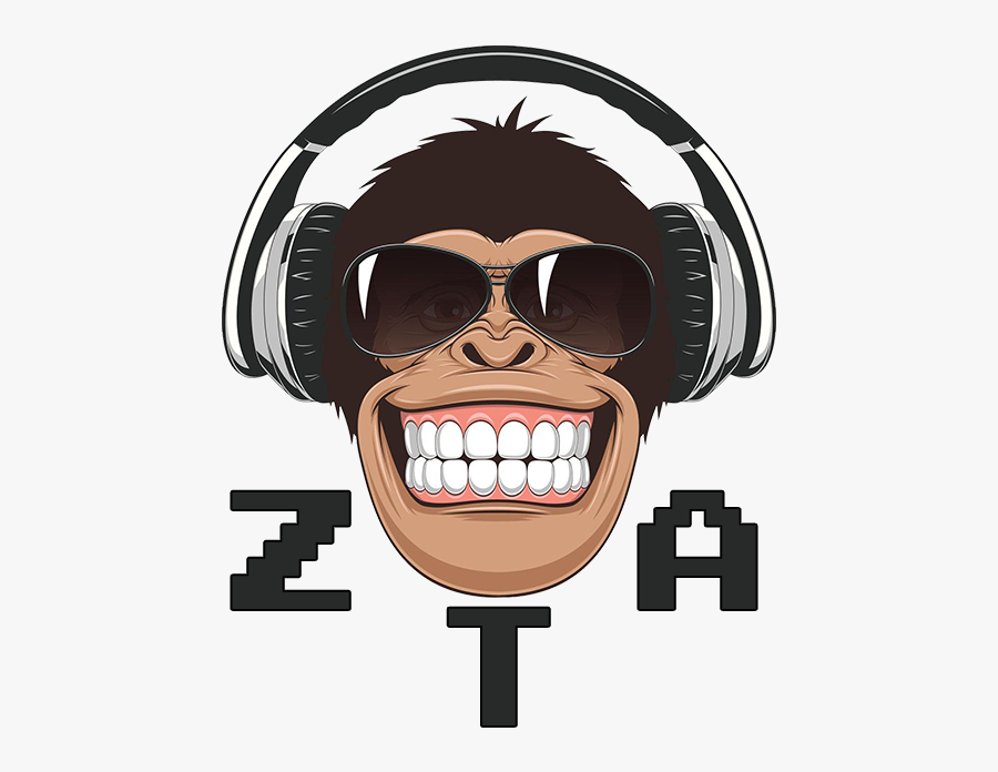 Monkey Face With Sunglasses, Transparent Clipart