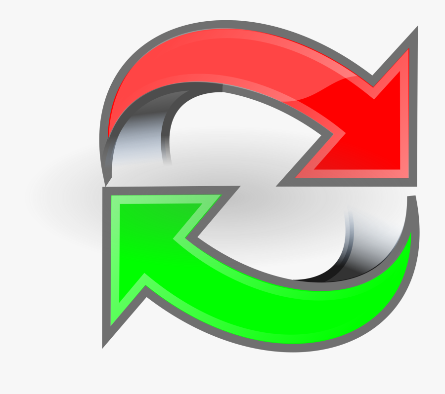 Emblem,symbol,trademark - Green And Red Arrows Png, Transparent Clipart