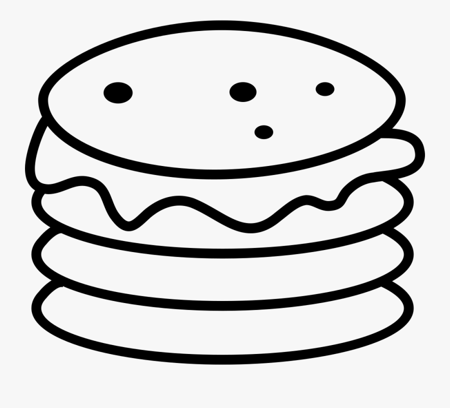 Transparent Hamburguer Png - Dibujo Silueta Hamburguesa Png, Transparent Clipart