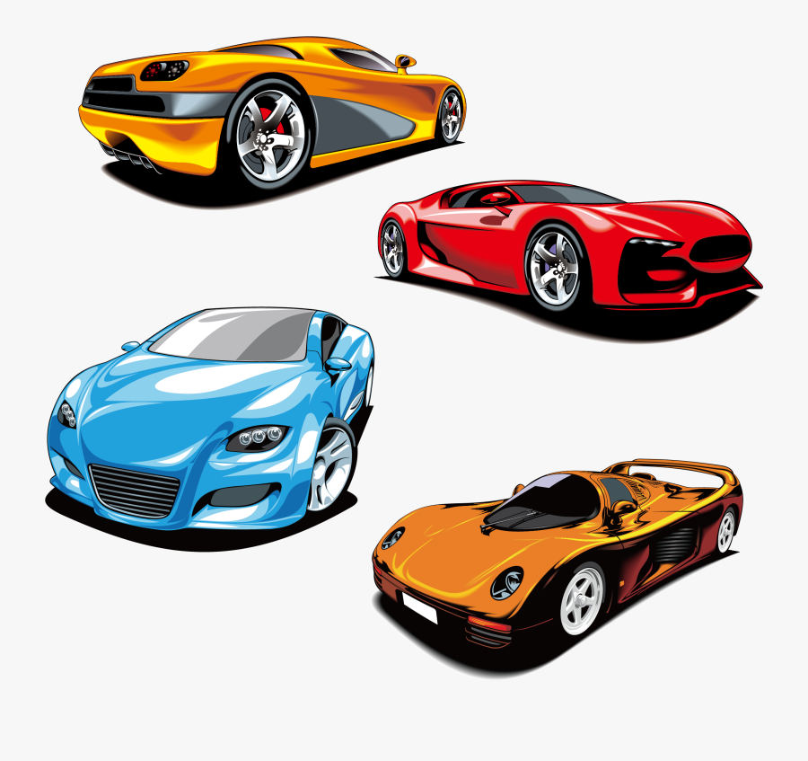 Sports Car Racing Clip Art Shuai - Cartoon Sports Car Png , Free